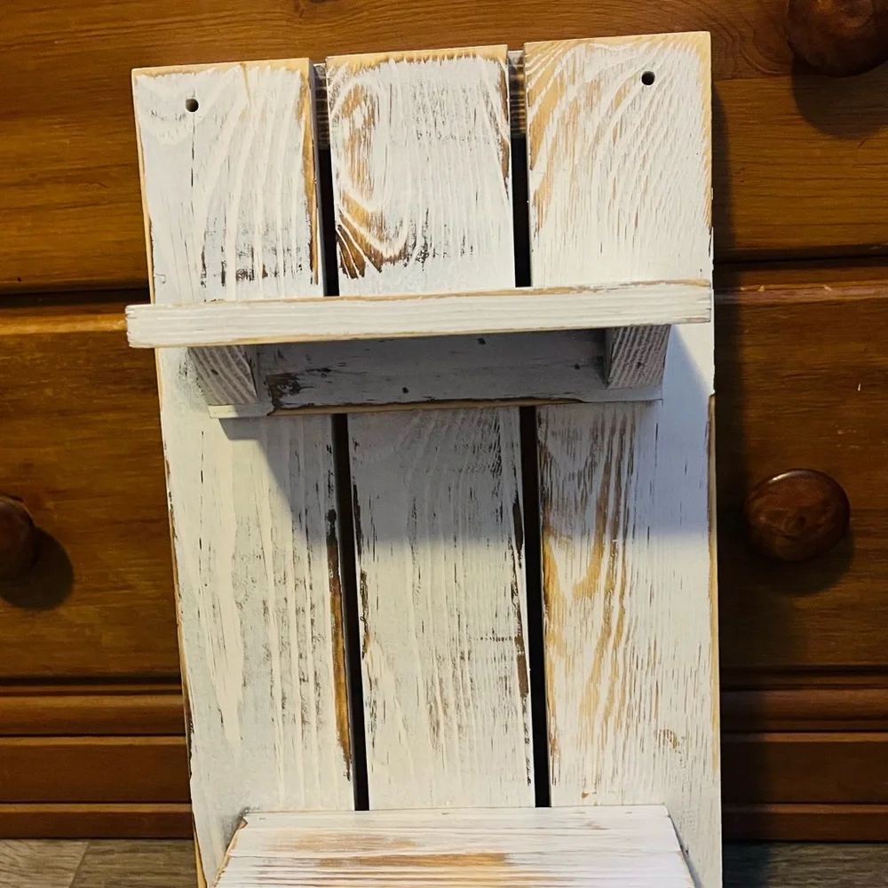 Stunning wood wall decor(key holder/shelf/chalk board)
